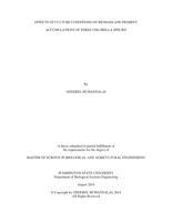 Effects of culture conditions on biomass and pigment accumulations of three Chlorella species