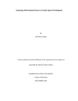Analyzing motivational factors of action sports participants