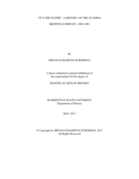 "It's the water": a history of the Olympia Brewing company, 1896-1983