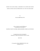 Women's plus-size apparel: assessment of clothing size charts among National Retail Federation's 2015 Top 100 US retailers