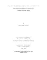 Evaluation of a resorbable self-locking ligation device for performing peripheral lung biopsies in a caprine cadaveric model