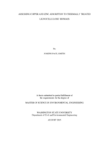 Assessing copper and zinc adsorption to thermally treated lignocellulosic biomass