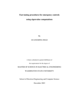 Fast tuning procedures for emergency controls using eigenvalue computations