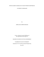 Finite element modeling of geosynthetic reinforced pavement subgrades