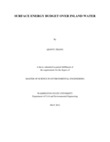 Surface energy budget over inland water