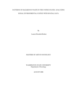 Patterns of hazardous waste in the United States: analyzing rural environmental justice with spatial data