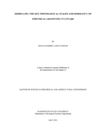 Modelling the key phenological stages and dormancy of individual grapevine cultivars