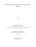 Preparation and characterizations of a novel lignin based hydrogel