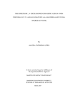 The effects of 2, 4 --Dichlorophenoxyacetic acid on swim performance in larval long-toed salamanders (Ambystoma macrodactylum)