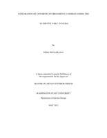 Exploration of synthetic environments: understanding the 'authentic fake' in Dubai
