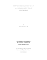 Effectively utilizing legume cover crops as an organic source of nitrogen in concord grape