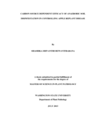 Carbon source dependent efficacy of anaerobic soil disinfestation in controlling apple replant disease