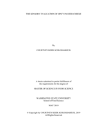 The sensory evaluation of spicy paneer cheese