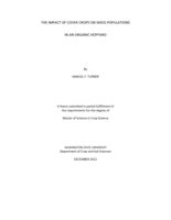 The impact of cover crops on weed populations in an organic hopyard