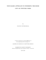 Text-based approach to inferring the home city of Twitter users