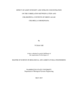 Effect of light intensity and nitrate concentration on the correlation between lutein and chlorophyll contents of green algae Chlorella sorokiniana
