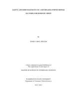 Safety and immunogenicity of a Mycolplasma ovipneumoniae bacterin in domestic sheep