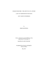 Forged from fire: the lifecycle of a sword a set of compositions for piano and various ensembles