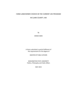 Farm landowner choices in the current use program in Clark County, WA