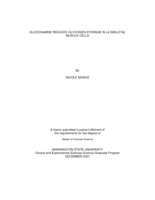 Glucosamine reduces glycogen storage in L6 skeletal muscle cells