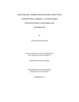 Does organic farming require more labor than conventional farming?: a survey based investigation in California and Washington