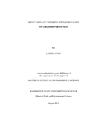 Effect of plant nutrient supplementation on grasshopper fitness