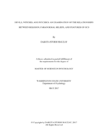 Devils, witches, and psychics: an examination of the relationships between religion, paranormal beliefs, and features of OCD