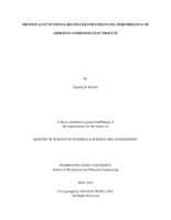 Protein as functional bio-filler for enhancing performance of adhesive composite electrolyte