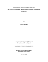 The impact of multicoloured Asian Lady Beetles on the sensory properties of Concord and Niagara grape juice
