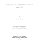 Influence of titratable acidity on the perceived astringency in Merlot wine
