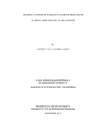The effectiveness of a hands-on desktop module for learning open channel flow concepts