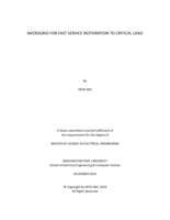 Microgrid for fast service restoration to critical load