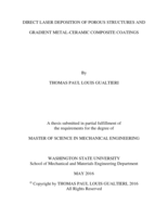 Direct laser deposition of porous structures and gradient metal-ceramic composite coatings