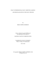 Policy entrepreneurs, policy-oriented learning and regionalization in the policy process