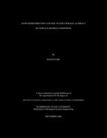 Snow redistribution and soil water storage as impact by surface residue conditions