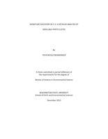 Signature discover in C-4: a detailed analysis of insoluble particulates