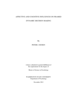 Affective and cognitive influences on framed dynamic decision-making