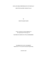 In-plane shear performance of partially grouted masonry shear walls