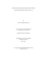 Splitting hares: Eastern Oregon pest control and the urban/rural divide, 1900-1925
