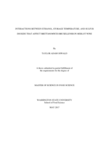 Interactions between ethanol, storage temperature, and sulfur dioxide that affect Brettanomyces bruxellensis in Merlot wine