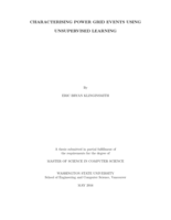 Characterising power grid events using unsupervised learning