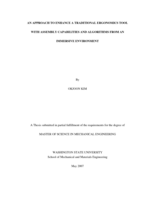 An approach to enhance a traditional ergonomics tool with assembly capabilities and algorithms from an immersive environment