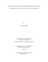 Bovine-avian interactions on dairies: wild bird influence on pathogen prevalence, cow nutrition, and cow behavior
