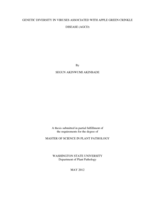 Genetic diversity in viruses associated with apple green crinkle disease (AGCD)