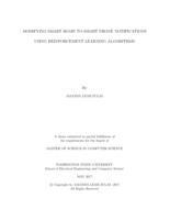 Modifying smart home to smart phone notifications using reinforcement learning algorithms