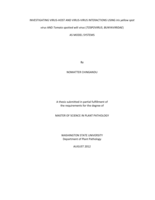 Investigating virus-host and virus-virus interactions using Iris yellow spot virus and Tomato spotted wilt virus (Tospovirus ; Bunyaviridae) as models