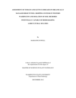 Assessment of tomato and lettuce diseases inorganically managed high tunnel cropping systems in Western Washington and isolation of soil microbes potentially capable of biodegrading agricultural mulches