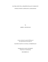 Factors affecting a Philippine peasant community power, poverty & pervasive landlessness