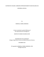Evaporative cooling: sunburn suppression benefits and influence on microbial survival