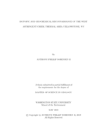 Isotopic and geochemical reconnaissance of the West Astringent Creek Thermal Area, Yellowstone, WY